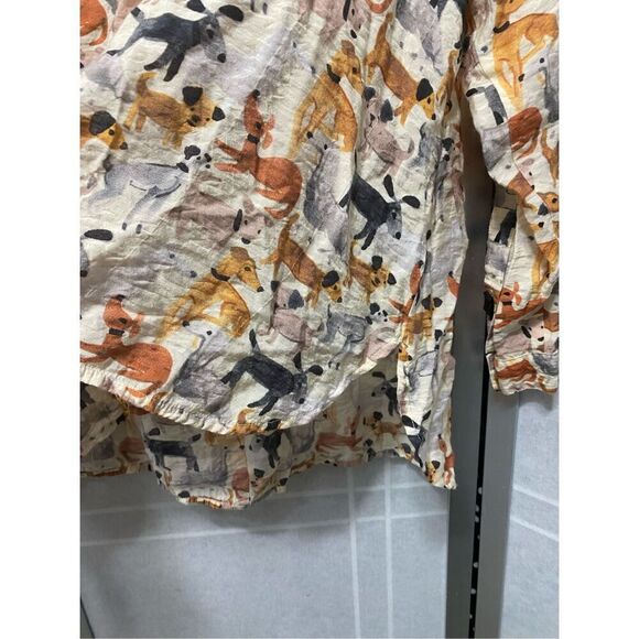 Multiples women’s dog printed blouse size L in petit - Picture 9 of 15